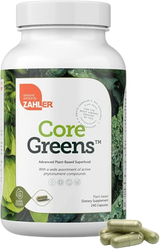 Thumbnail for Zahler - CoreGreens Super Greens Supplement 240 Capsules (Spirulina, Chlorella and Moringa)