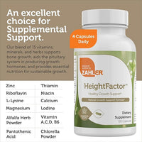 Thumbnail for Zahler - HeightFactor 120 capsules | Healthy Growth Bone Growth Supplement
