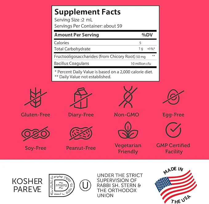 Zahler - Kidophilus Liquid Probiotics for Kids 118ml (4floz) 10 Million CFU