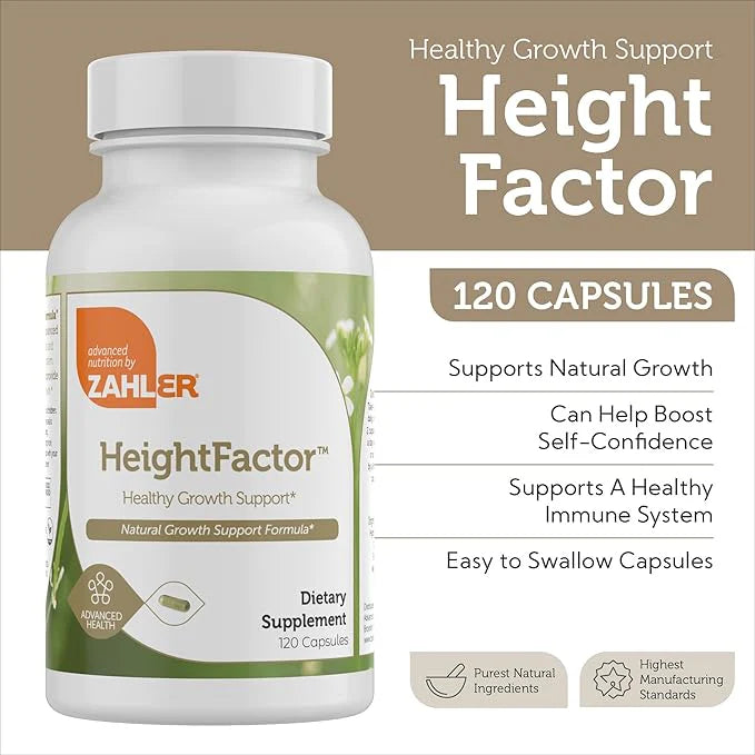 Zahler - HeightFactor 120 capsules | Healthy Growth Bone Growth Supplement