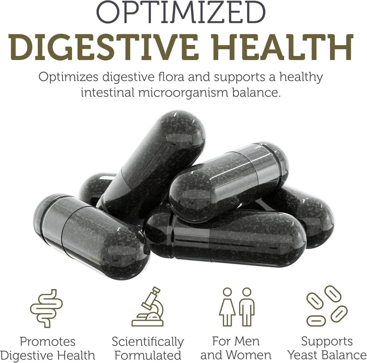 Zahler - CandAid Probiotics 60 capsules | Intestinal Health and Yeast Balance with Oregano and Garlic