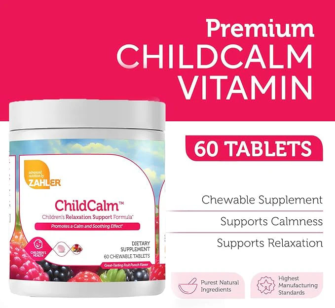 Zahler - Child Calm 60 Chewable Tablets (Magnesium for Kids)
