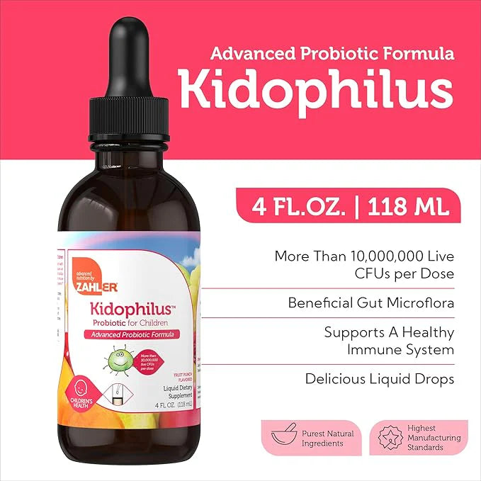 Zahler - Kidophilus Liquid Probiotics for Kids 118ml (4floz) 10 Million CFU