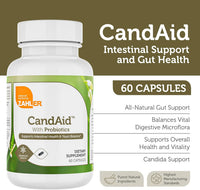 Thumbnail for Zahler - CandAid Probiotics 60 capsules | Intestinal Health and Yeast Balance with Oregano and Garlic