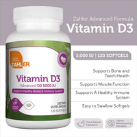 Thumbnail for Zahler - Vitamin D3 5000iu 120 Softgels