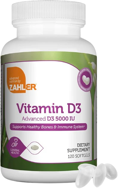Zahler - Vitamin D3 5000iu 120 Softgels