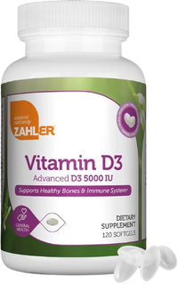 Thumbnail for Zahler - Vitamin D3 5000iu 120 Softgels