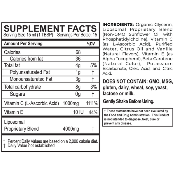 Purality Health - PureDose® Liposomal Vitamin C 225ml (4000mg)