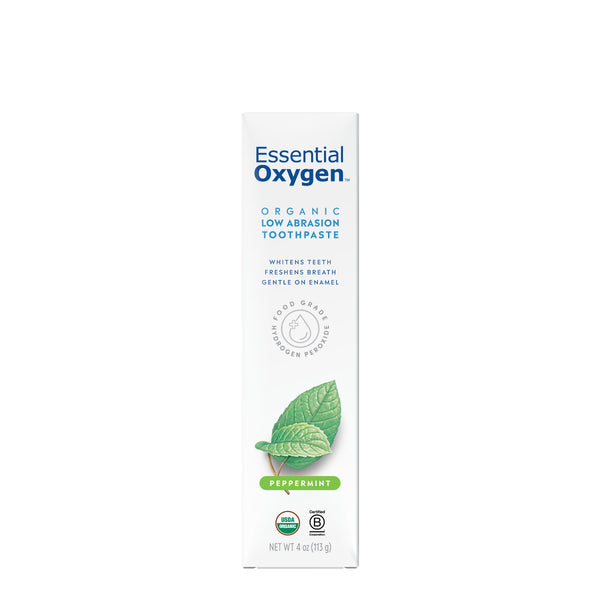 Essential Oxygen | Organic Low Abrasion Toothpaste 4oz | Peppermint
