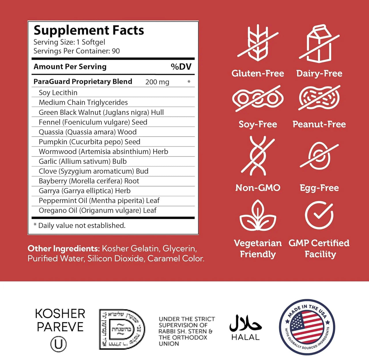 Zahler - ParaGuard 90 Softgels (Wormwood, Walnut Hull, Clove Bud, Pumpkin Seed)