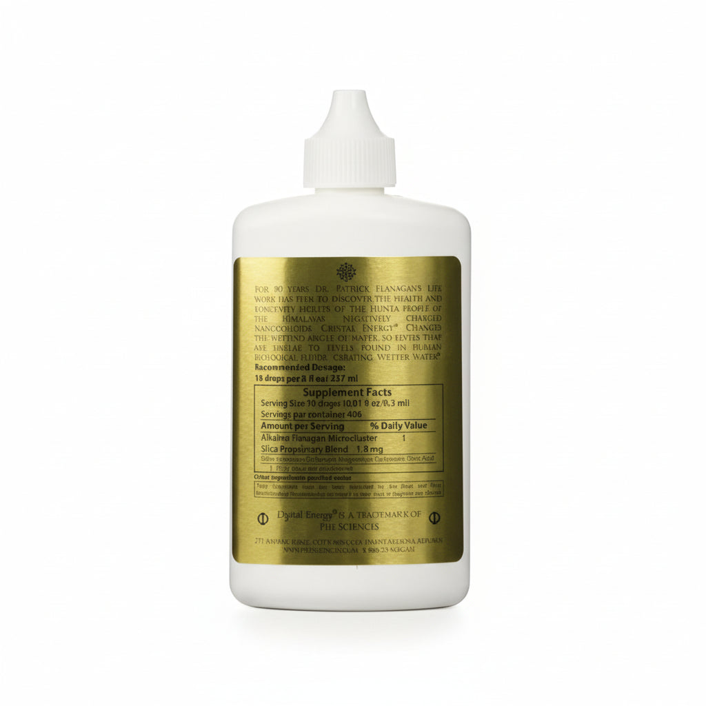 Phi Sciences - Crystal Energy Drops | Flanagan Microcluster® Water Concentrate (4oz/118ml)