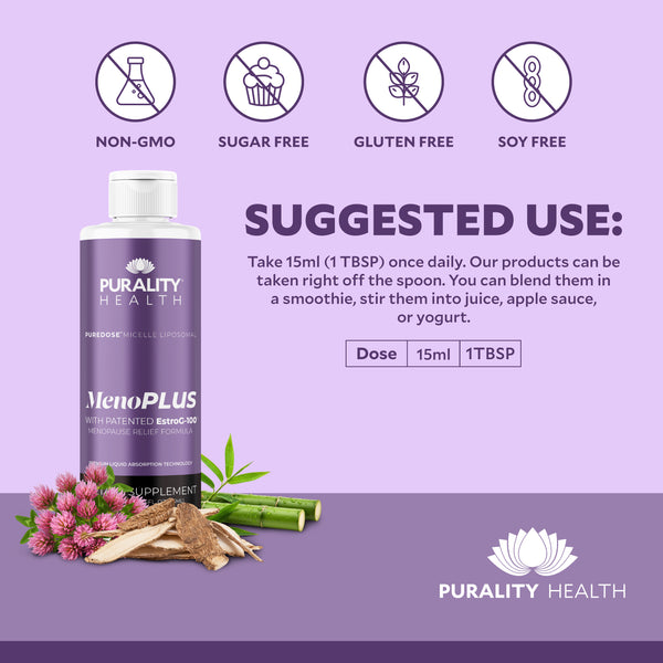 Purality Health - PureDose® Liposomal MenoPLUS 225ml (Menopause Relief Formula)