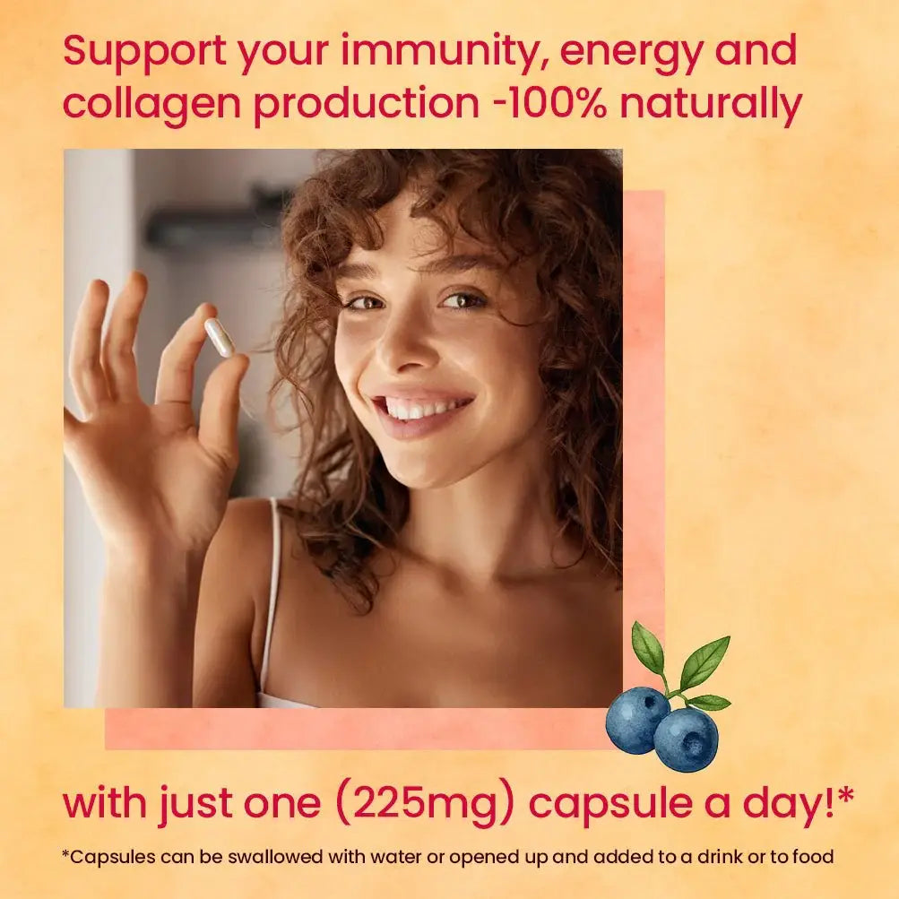 NaturaC | Organic whole-food Vitamin C (225mg) 90 Capsules