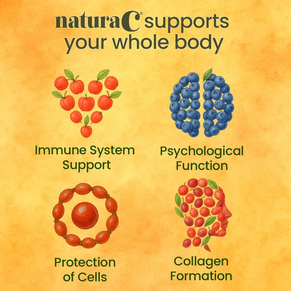 NaturaC | Organic whole-food Vitamin C (225mg) 90 Capsules