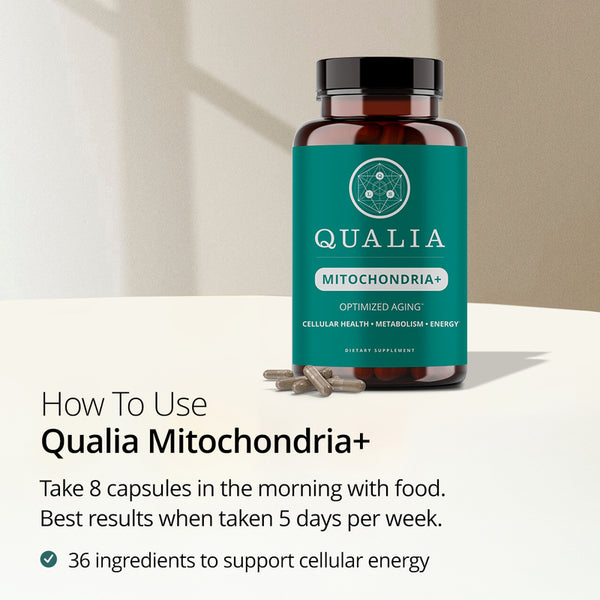 Qualia Mitochondria+ (120caps) | Cellular Health, Metabolism, Energy