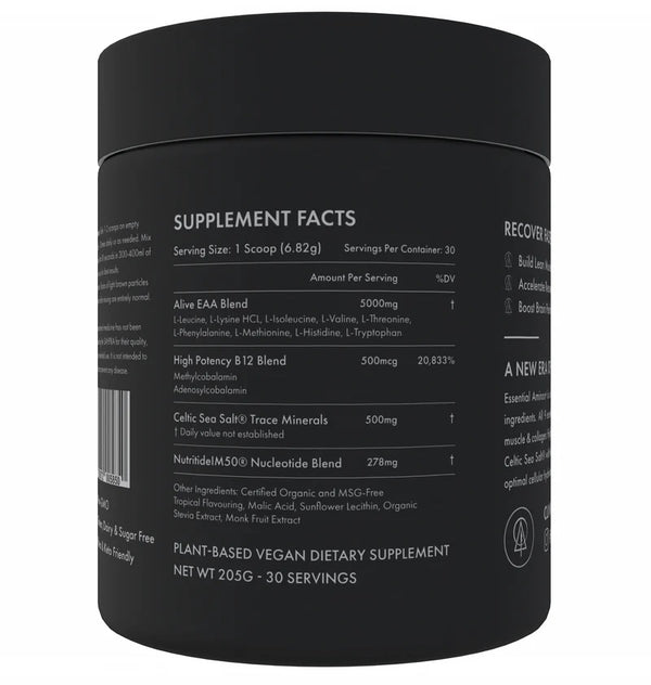 ALIVE Essential Aminos+ | Essential Amino Acid Powder with Vitamin B12 (205g / 30servings)