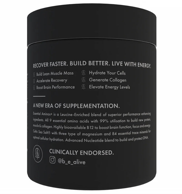 ALIVE Essential Aminos+ | Essential Amino Acid Powder with Vitamin B12 (205g / 30servings)