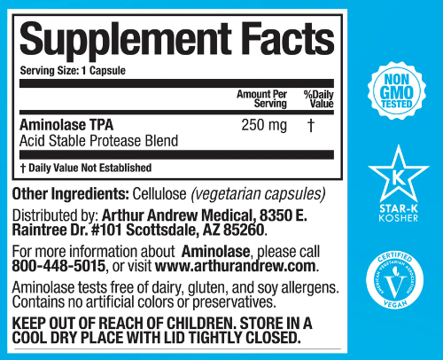 Arthur Andrew Medical - Aminolase TPA | Protein Digestion Support (30 capsules)
