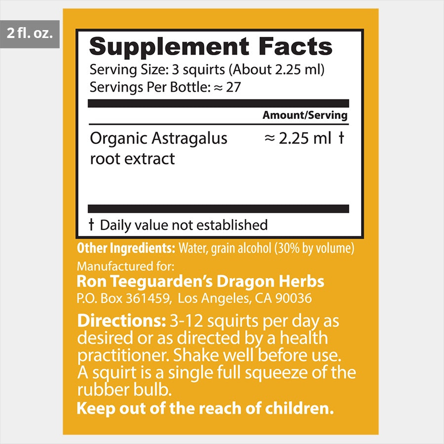 Dragon Herbs Astragalus Drops 2 fl. oz. (60 ml)