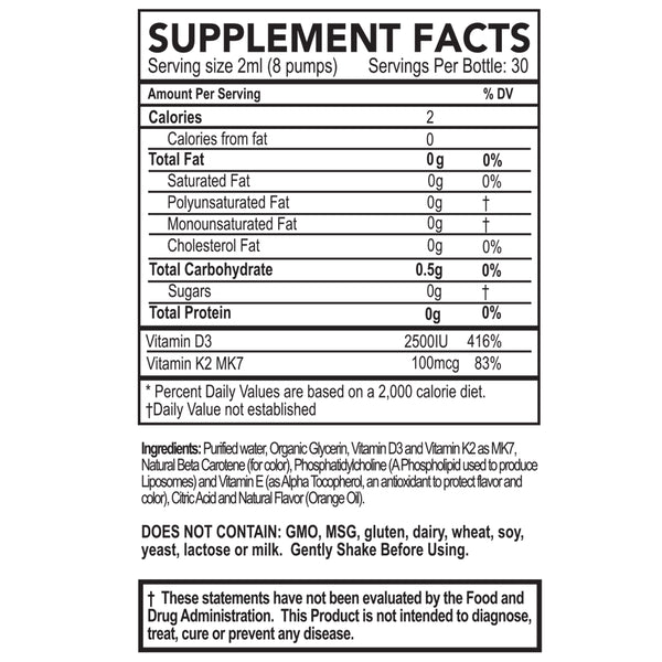 Purality Health - PureDose® Liposomal D3 with K2 2floz (60ml)
