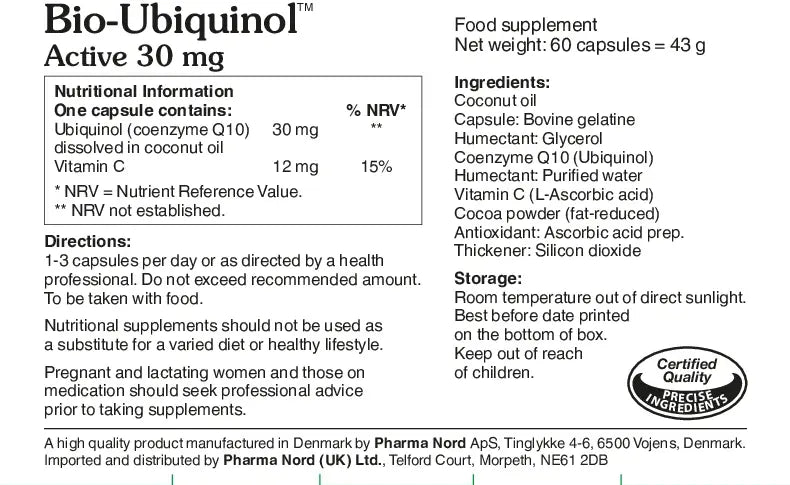 Pharma Nord - Bio-Ubiquinol Active QH 30mg (60 caps)