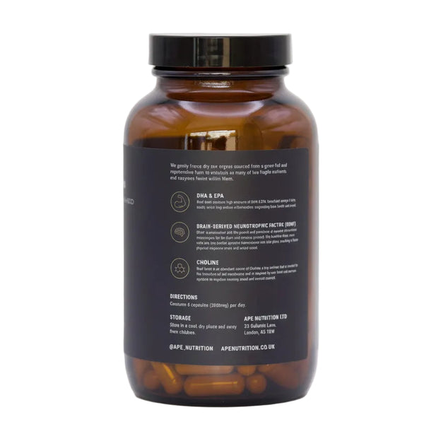 APE Nutrition - Grass-Fed Beef Brain Capsules | Freeze-Dried Brain & Liver (180caps)