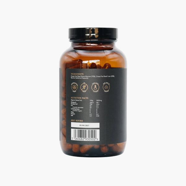 APE Nutrition - Grass-Fed Bone Marrow Capsules | Freeze-Dried Bone Marrow & Liver | (180caps/500mg)