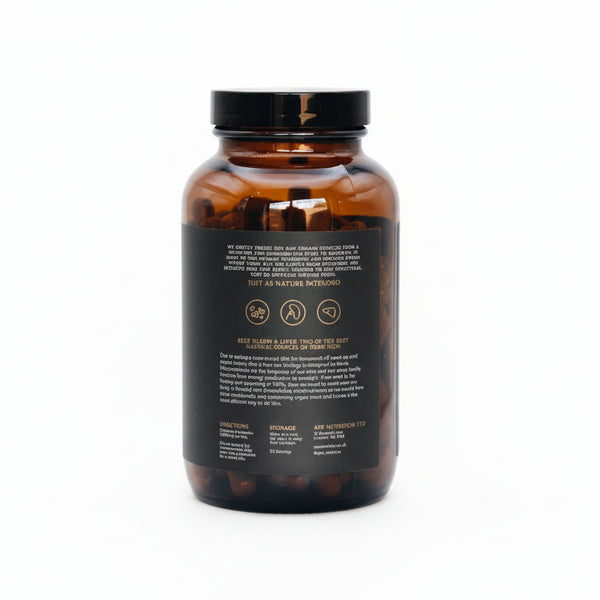 APE Nutrition - Grass-Fed Beef Spleen Capsules | Natural Heme Iron (180caps)