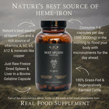Thumbnail for APE Nutrition - Grass-Fed Beef Spleen Capsules | Natural Heme Iron (180caps)