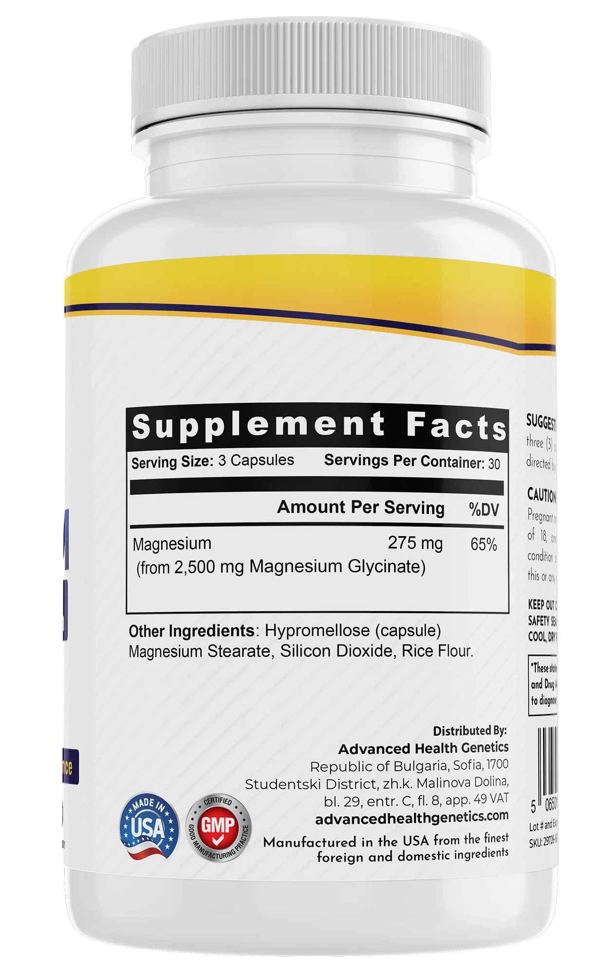 Feel Younger - Magnesium Glycinate 275mg 60caps