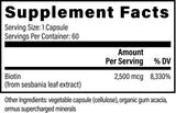 Thumbnail for Global Healing | Plant-Based Biotin Supplement | 60 capsules (60 servings)