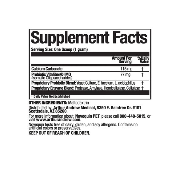 Arthur Andrew Medical - Novequin PET – Digestive Probiotic Formula for Pets (90g)