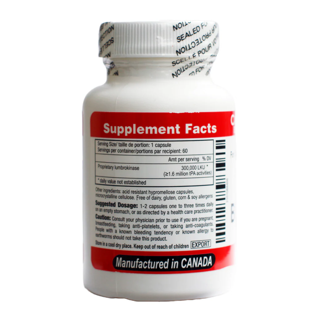 Canada RNA Biochemical - Boluoke 20mg 30caps (Lumbrokinase)