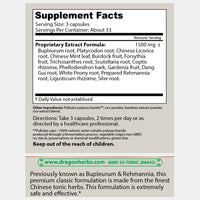 Thumbnail for Dragon Herbs Cellular Detox Support - Bupleurum & Rehmannia 500mg 100caps
