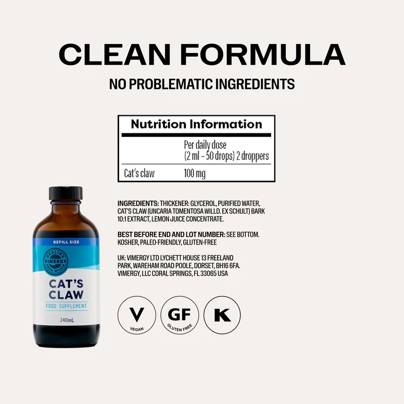 Vimergy Herbs - Cats Claw 10:1 Refill (240ml)