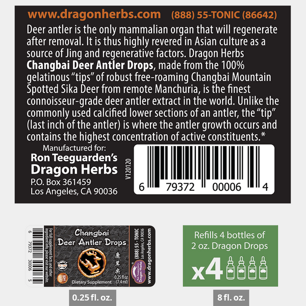 Dragon Herbs - Changbai Deer Antler Drops (240ml/8floz)