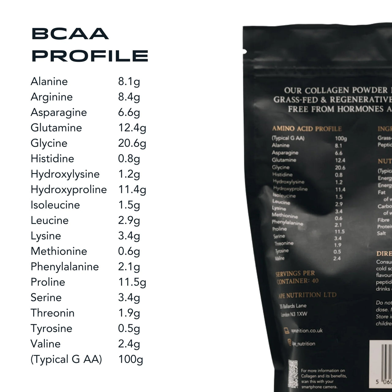 APE Nutrition - Grass-Fed Collagen Powder | Nose to Tail Nutrition | Unflavoured (400g)