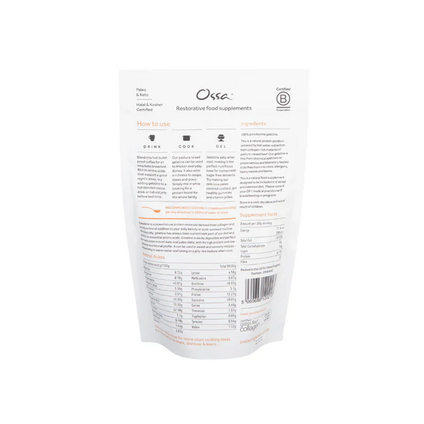Ossa Pasture-Raised Pure Gelatine (400g)