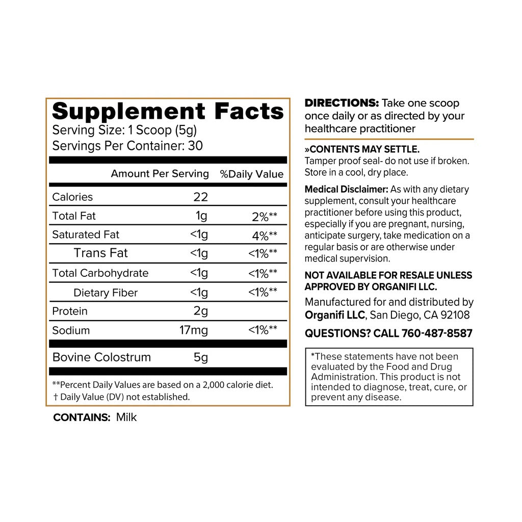 Organifi - Colostrum (150g / 30 servings)