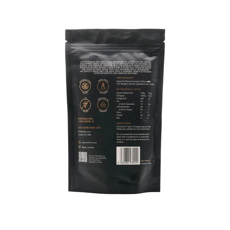 APE Nutrition – Colostrum Powder | Grass-Fed & Regeneratively Farmed (150g)
