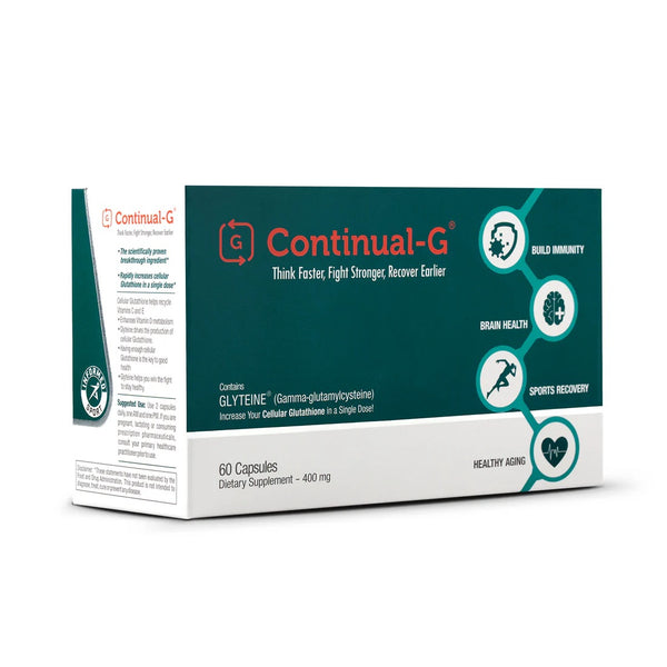 Continual-G Capsules – Glyteine Formula | 30-Day Supply | 400mg Glyteine Per Capsule (60 capsules)