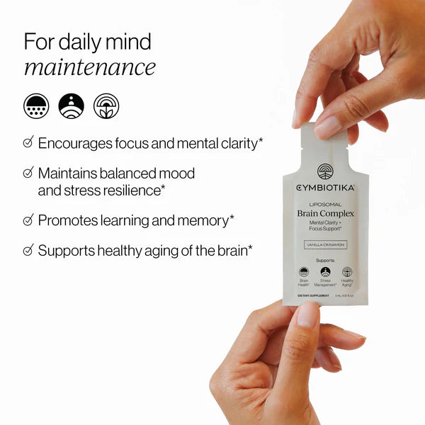 Cymbiotika - Liposomal Brain Complex 130ml (26x5ml Pouches)(Vanilla Cinnanmon Flavour)