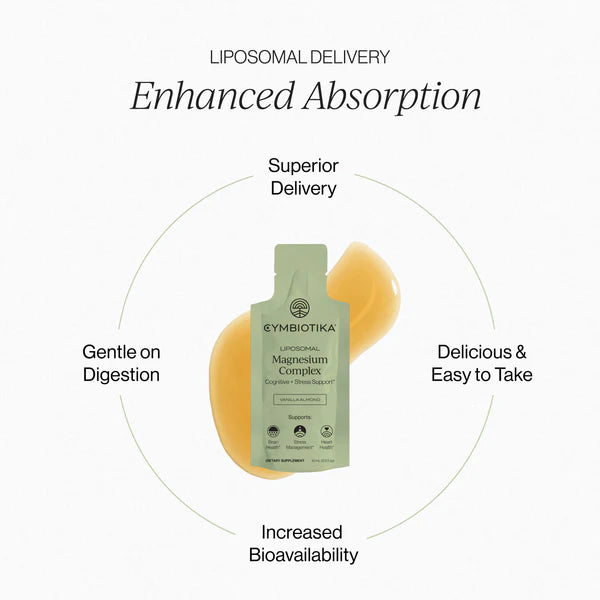 Cymbiotika - Liposomal Magnesium Complex 280ml (28x10ml Sachet)(Vanilla Almond Flavour)