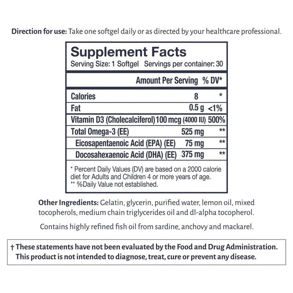 Oxiceutics | D&O Glow 4000 IU | 30 soft gel capsules