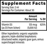 Thumbnail for Global Healing | Organic Vitamin D3 5000 IU | 2fl Oz / 59.2ml (approx 30 servings)