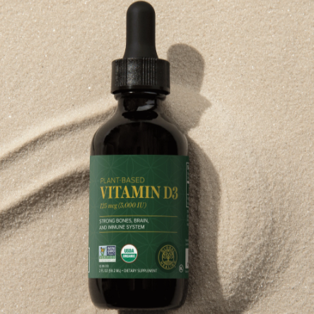 Global Healing | Organic Vitamin D3 5000 IU | 2fl Oz / 59.2ml (approx 30 servings)