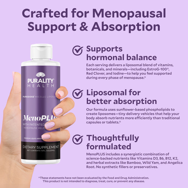 Purality Health - PureDose® Liposomal MenoPLUS 225ml (Menopause Relief Formula)