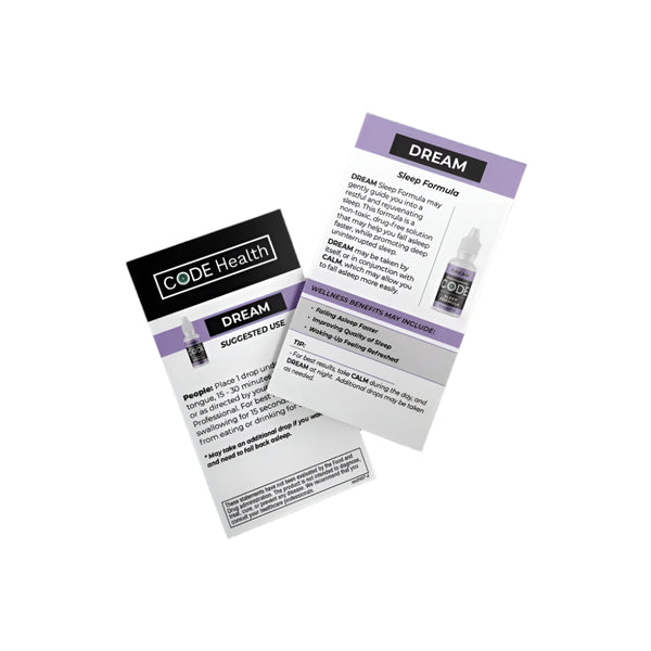 CODE Health | DREAM (Sleep Formula) | Each 3mL bottle contains approximately 60 servings
