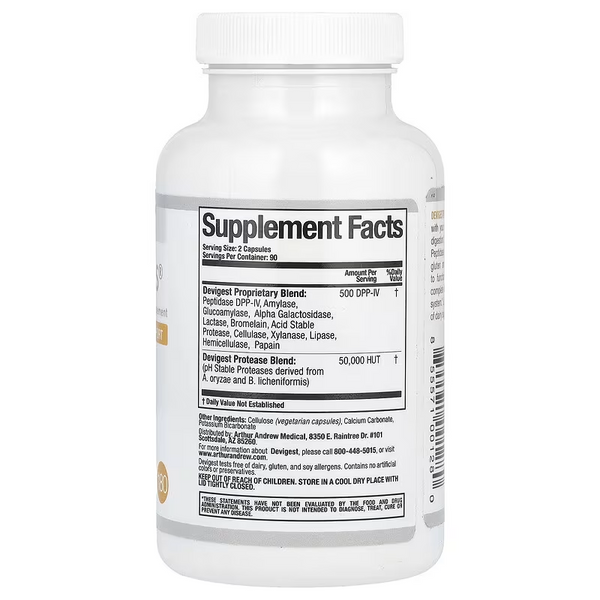 Arthur Andrew Medical - Devigest - Advanced Digestive Enzyme Formula (180caps)