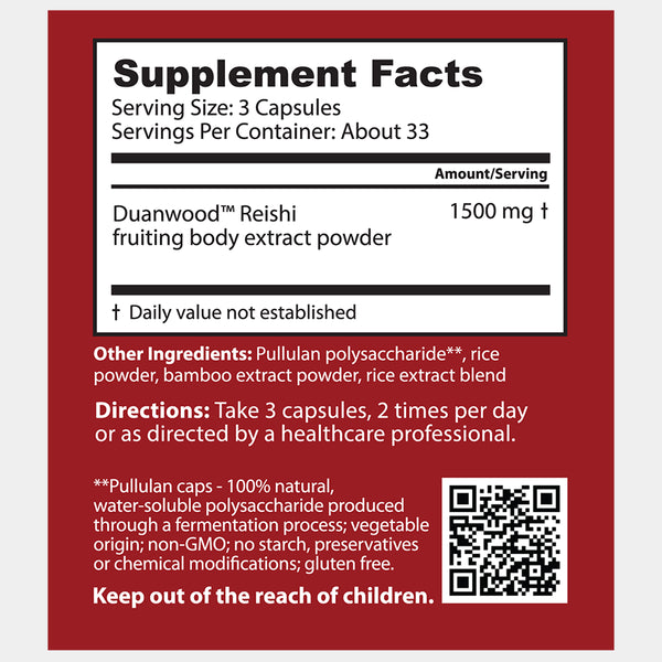 Dragon Herbs - Duanwood Reishi (100caps/500mg)